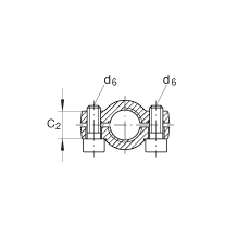 液壓桿端軸承 GIHNRK32-LO, 根據(jù) DIN ISO 12 240-4 標(biāo)準(zhǔn)，帶右旋螺紋夾緊裝置，需維護(hù)